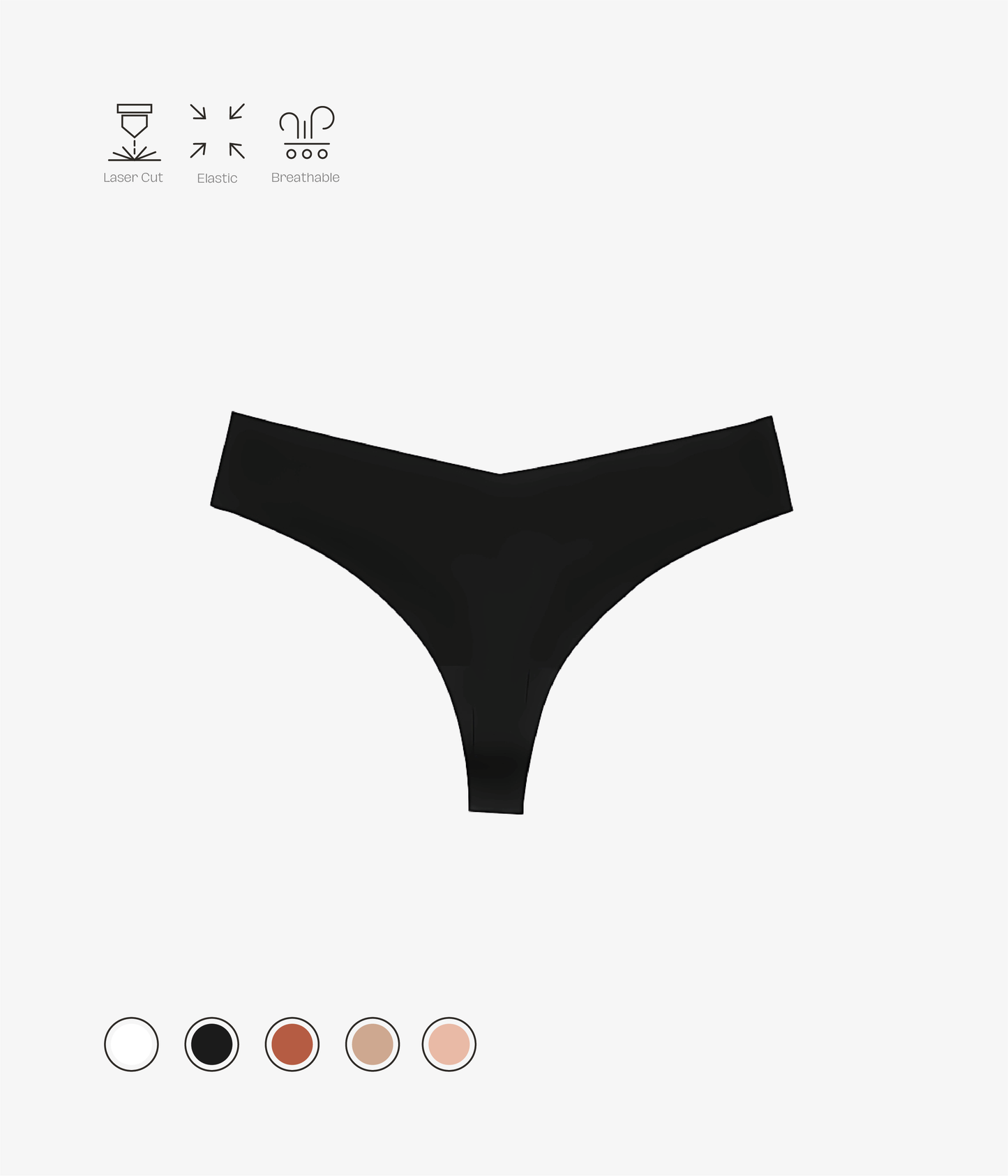 Seamless Tangas Corte Bajo (5 piezas)