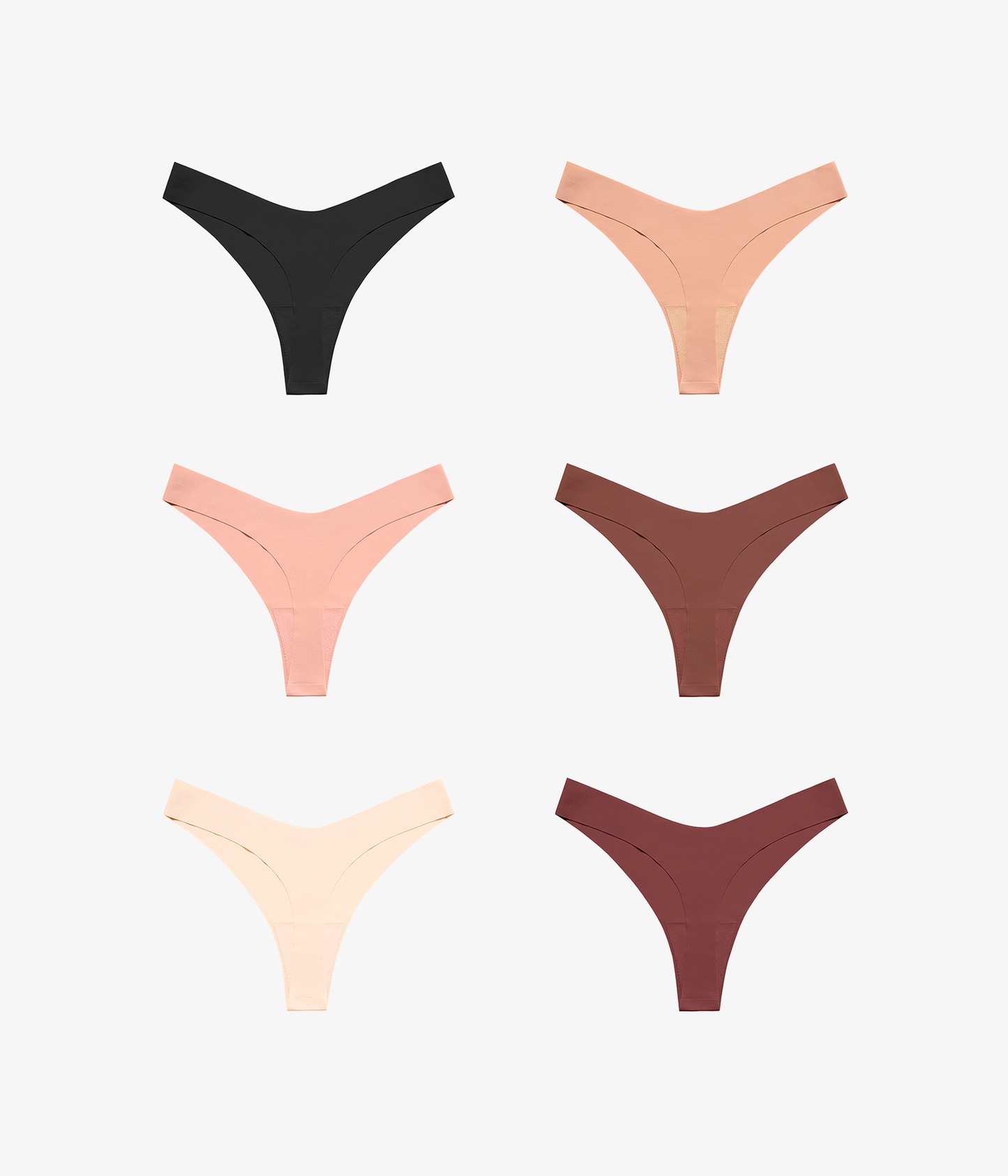 Tangas Seamless Tiro Alto (6 piezas)