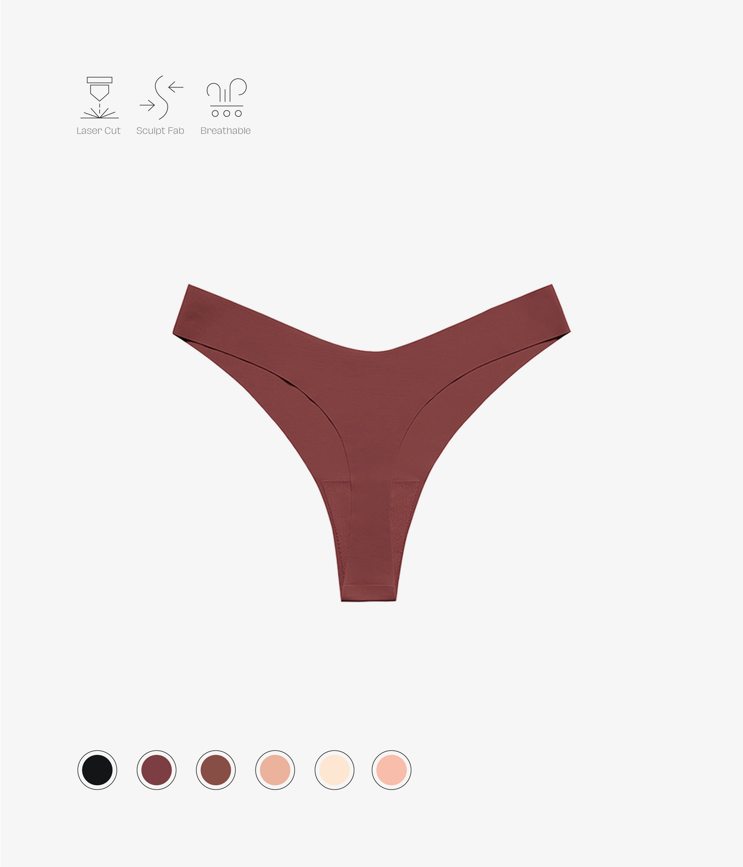 Tangas Seamless Tiro Alto (6 piezas)