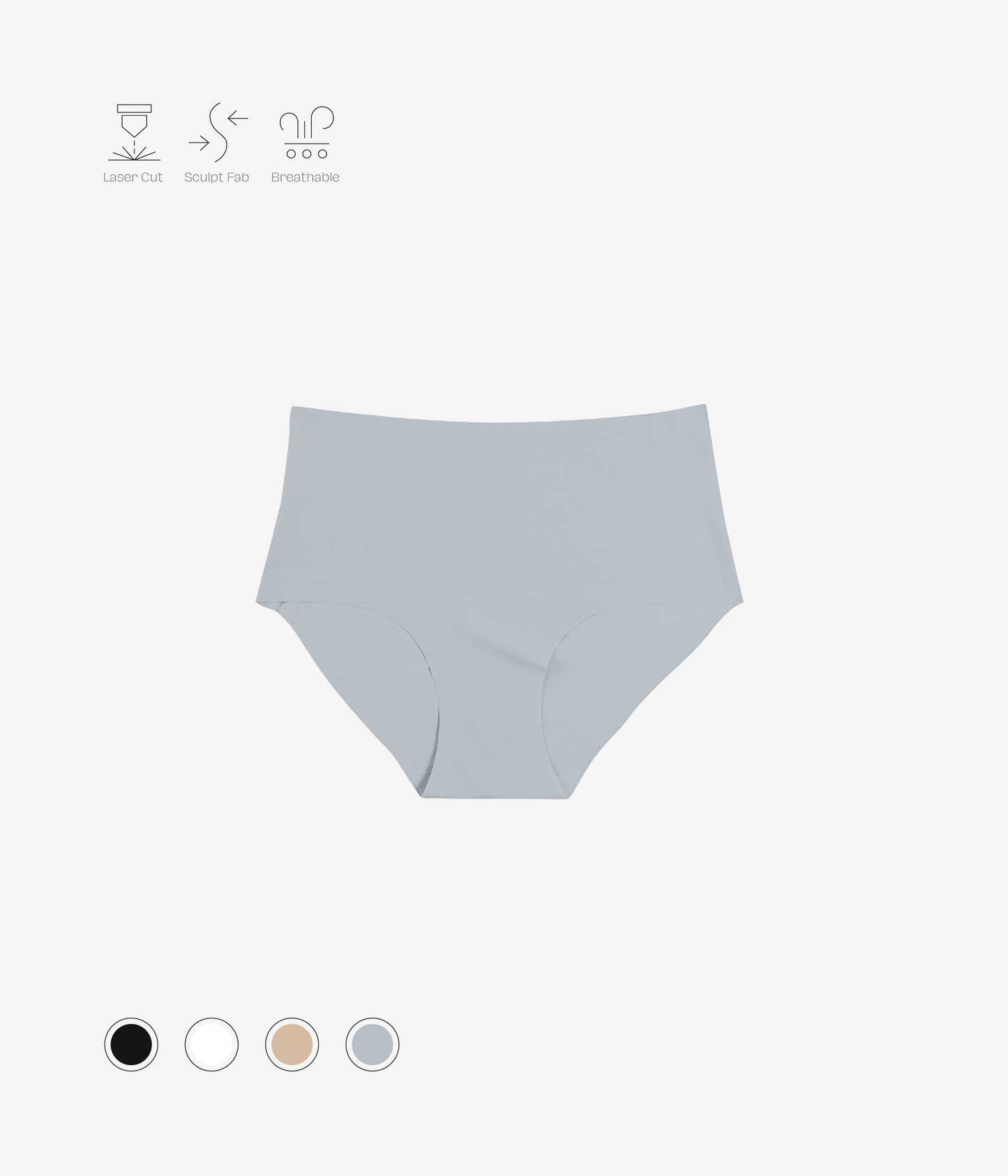 Seamless Panties Tiro Alto (4 piezas)