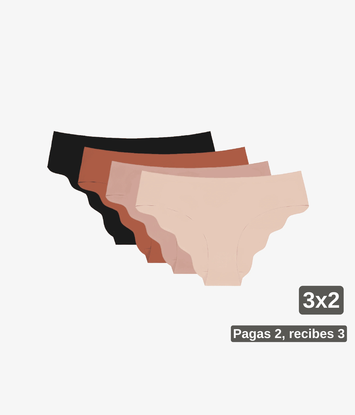PANTY ONDULADO · PACK DE 4